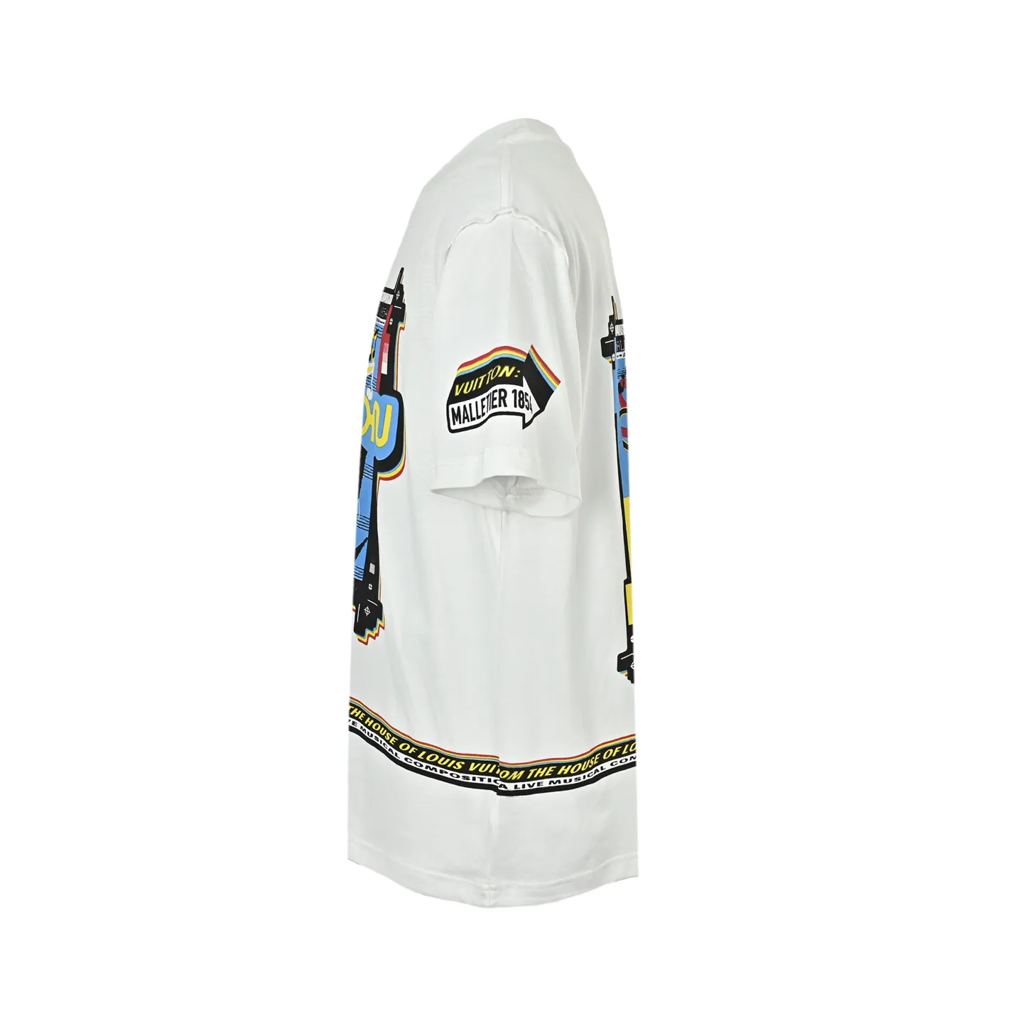 Louis Vuitton/Louis Vuitton front and back musician direct-print printed short-sleeves